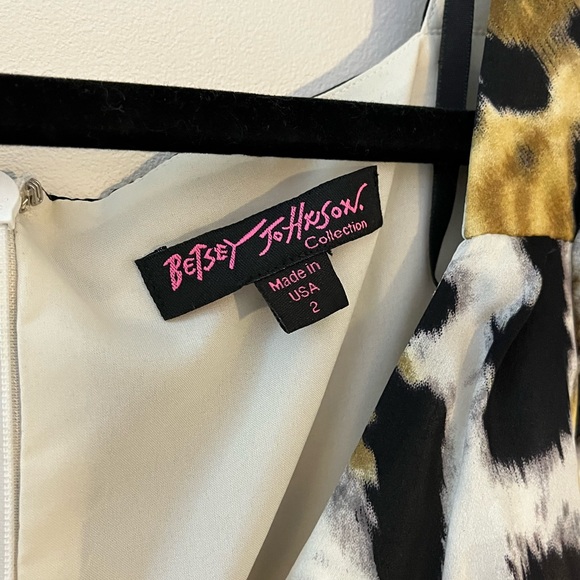 100% silk vintage Betsey Johnson mini dress - Picture 3 of 4